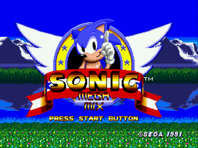 Sonic 1 Megamix (beta 4.0) Title Screen